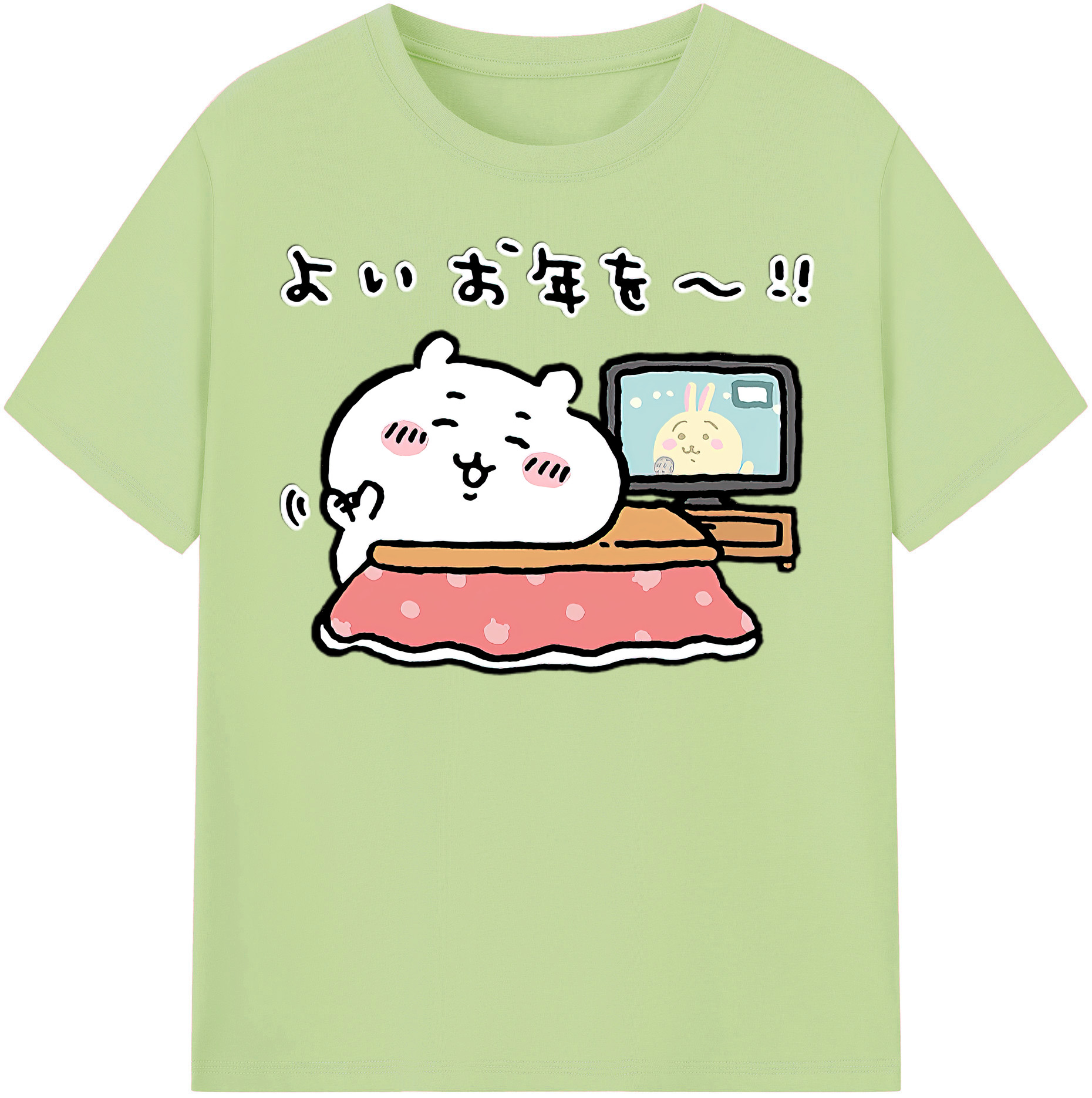 （画像用） ちいかわ ちいかわ Chii-kawa chiikawa 綿100％半袖Tシャツ（フロントプリント）